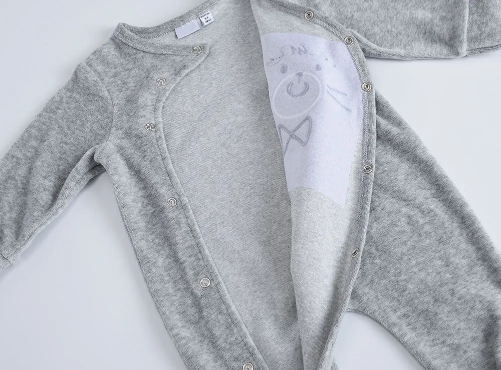 Cotton Baby Footies Onesies Kawaii Cartoon Long Sleeve with Socks Super Soft Baby Clothes 2019 Spring New Fashion Kid Clothes (6)