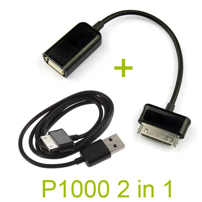 USB Data Charger Cable Adapter + USB Female to 30 Pin Male OTG Cable