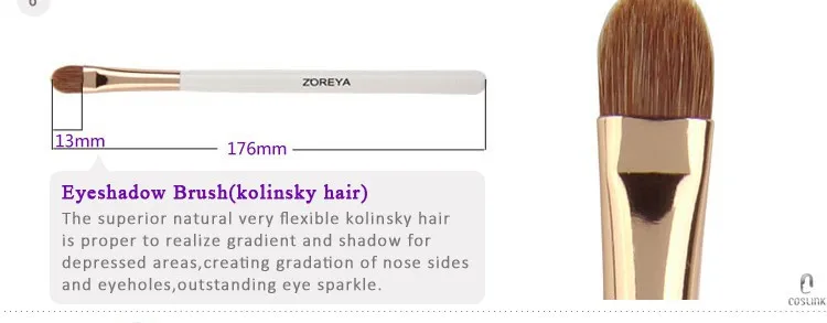 Набор кистей для макияжа ZOREYA, Соболь, с косметичкой, 22 шт, Профессиональные кисти для макияжа, веер, пудра, тени для век, кисти для макияжа