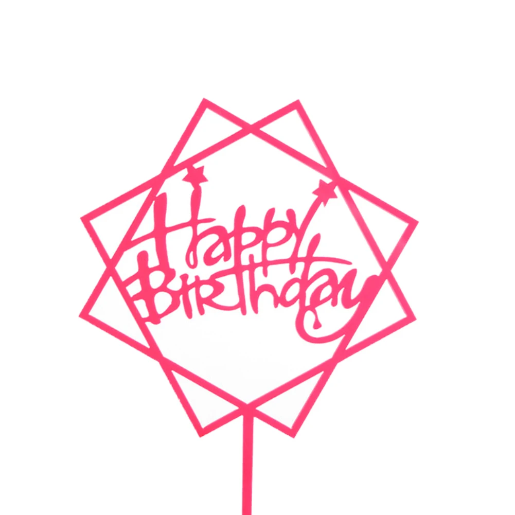 Топпер для торта «С Днем Рождения» золотого, серебристого, розового цвета с блестками для торта, украшение флага для маленьких мальчиков на день рождения, вечеринку, свадьбу - Цвет: 17