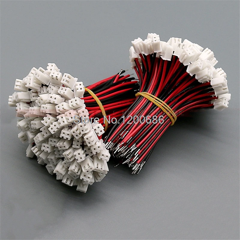 24AWG 2PIN XH2.54 20 см микро JST штекер с красной черной клеммой провод жгут