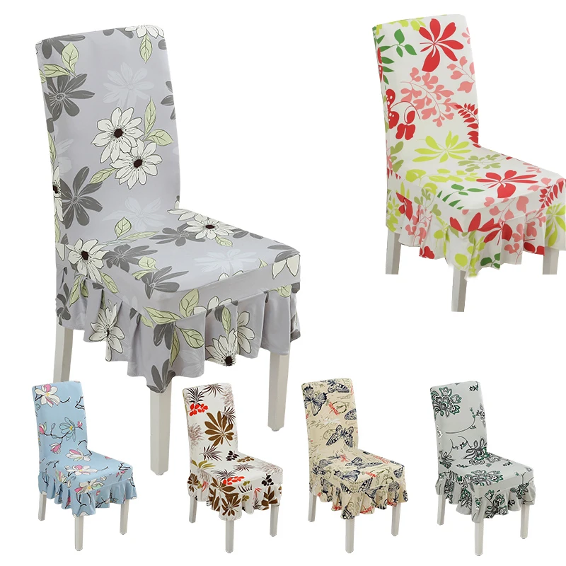 Fundas de LICRA con diseño Floral para sillas de comedor antisuciedad, fundas para banquetes bodas, funda para silla con volantes, moderna para hogar|dining chair cover|chair coverchair cover pattern -