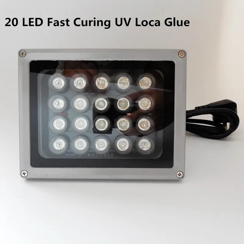 

20 LED Fast Curing UV Loca Glue Shadowless Glue Ultraviolet Lamp Light Refurbish LCD Screen for iPhone Repair Tools Freeship