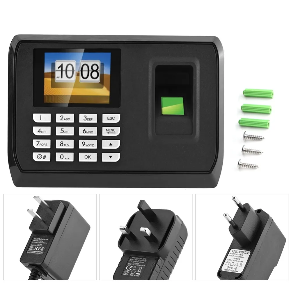 

1.8 inches TFT Office USB Drive Fingerprint Attendance Machine Access Control System 110-240V