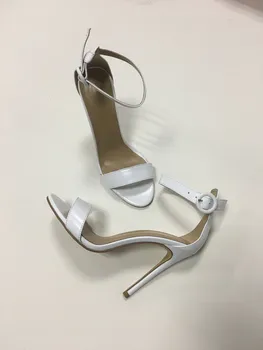 

Brand designer women sandals Fashion patent leather pumps white summer shoes dress shoes high heels top quality hot sale 35-41