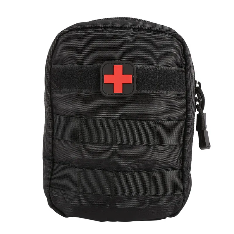 Военная медицинская аптечка, сумка, Molle Pouch, медицинская EMT Cover, аварийная тактическая посылка, для путешествий, охоты - Цвет: Черный цвет