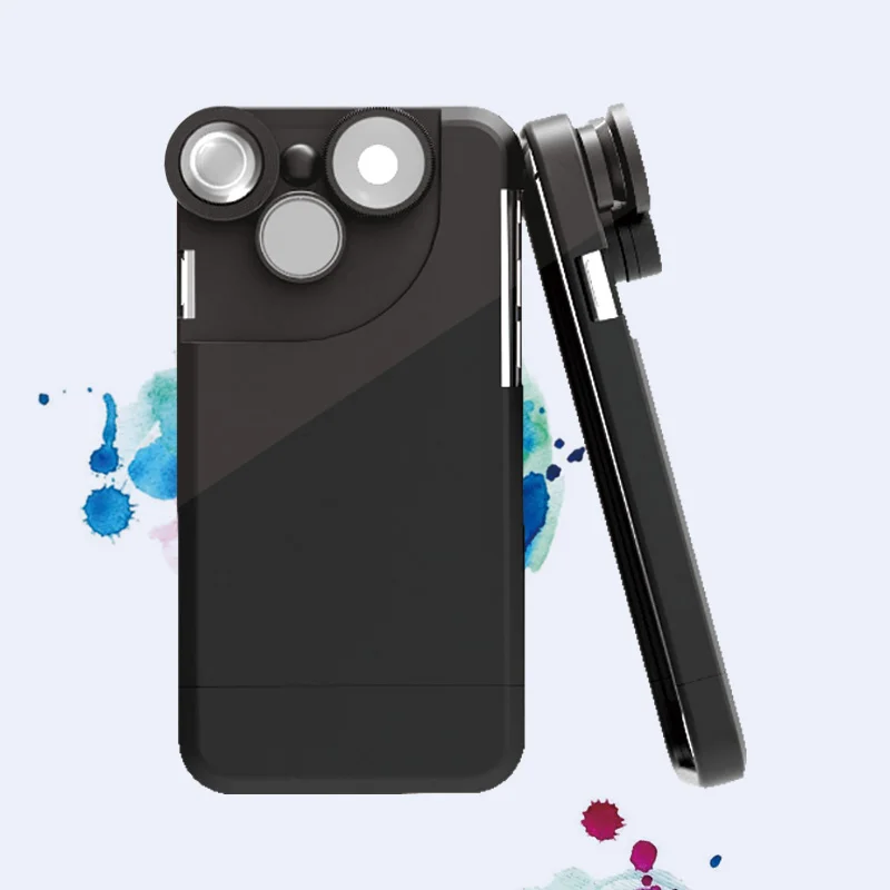 

For IPhone 7plus Universal 8p Four-in-one Lens Self-timed Camera Lens Housing Wide Angle Fish Eye Lens for Iphone 7 Lens