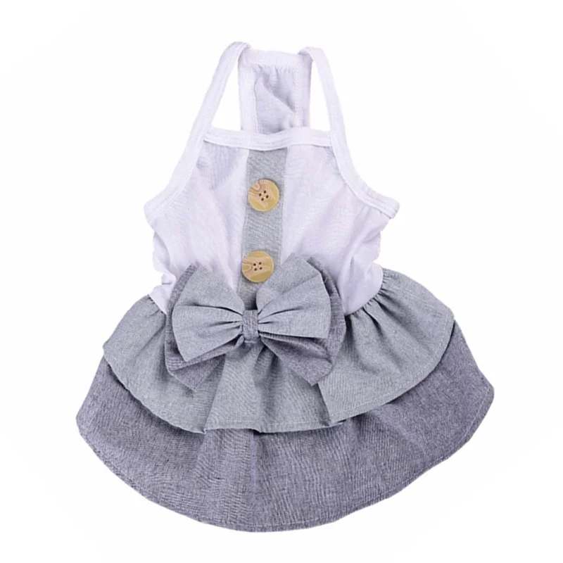 

New Spring Summer Pet Dresses Dog Buckle Costumes Dress For Dogs