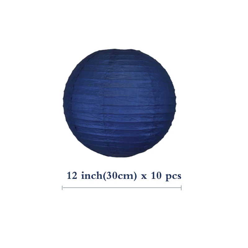 10 шт./лот 12 дюймов темно синий Китайский бумажный фонарь wabenball lanterne papier lampion