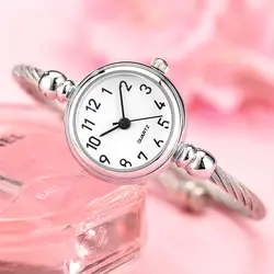 Простые Серебряные часы для женщин Элегантный маленький циферблат браслет часы для женщины 2018 модные женские часы ретро дамы наручные