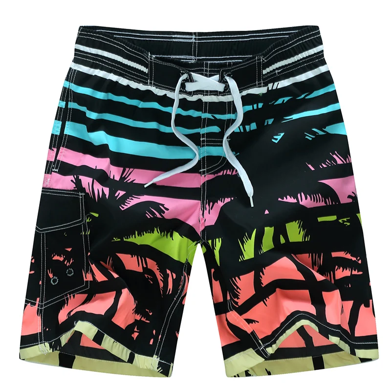 2018 New Men's Printed Beach Board Shorts Hawaiian Quick Dry Trunks
