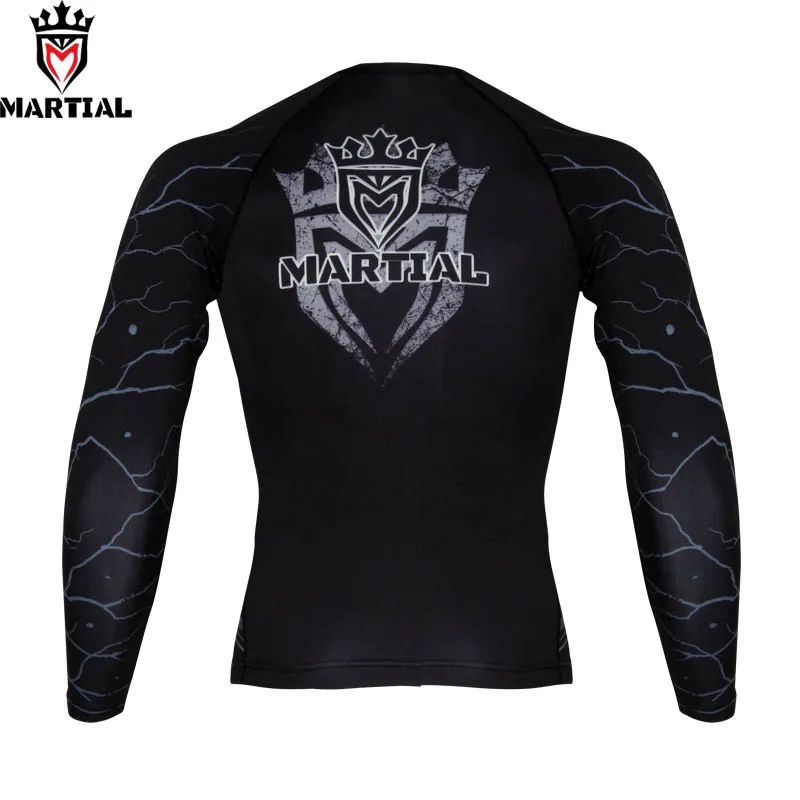 Боевые искусства: WARRIOR BJJ Rashguard сублимационная печать ММА компрессионная Джерси