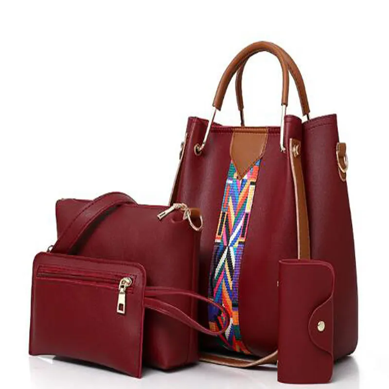 LADSOUL модная женская композитная сумка для отдыха из искусственной кожи с одним ремнем через плечо 6476 - Цвет: wine red
