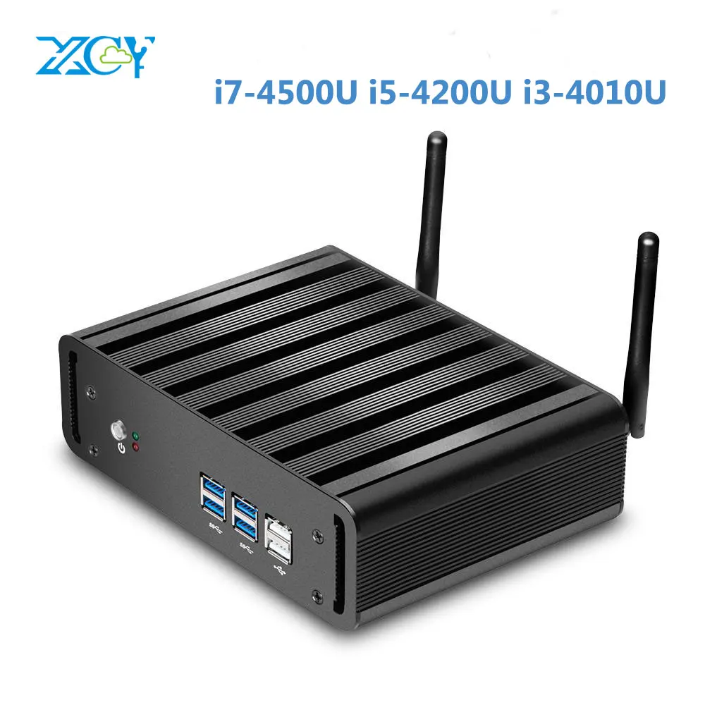 

XCY Fanless Mini PC Win10 Core i7 4500U i5 4200U 8GB RAM DDR3L Micro Computer Wifi HDMI USB PC