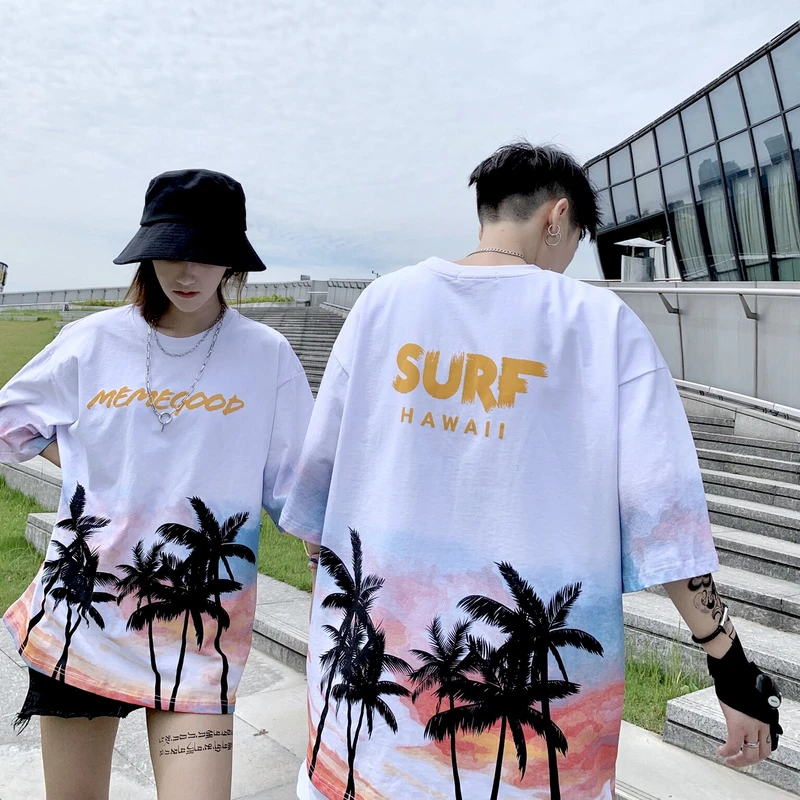 

Summer 2019 New Men High Street Coconut Tree T-Shirt