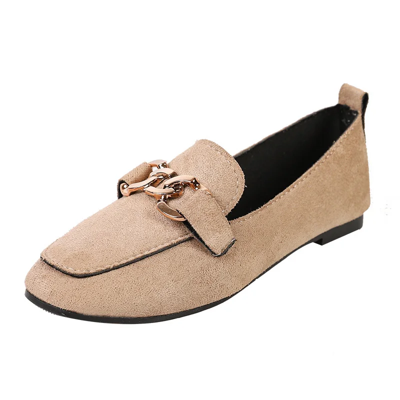 

2019 New Arrival Casual Female Single shoes Suede Shoes Leather Women Loafers Moccasins Fashion Slip On Women Flats Shoes 35-41