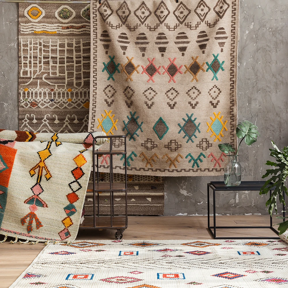 

Vision Taste Manual Weave Three-dimensional Decorative Pattern Wool Carpet Posimi Second Morocco Modern The Edge Of The Blanket