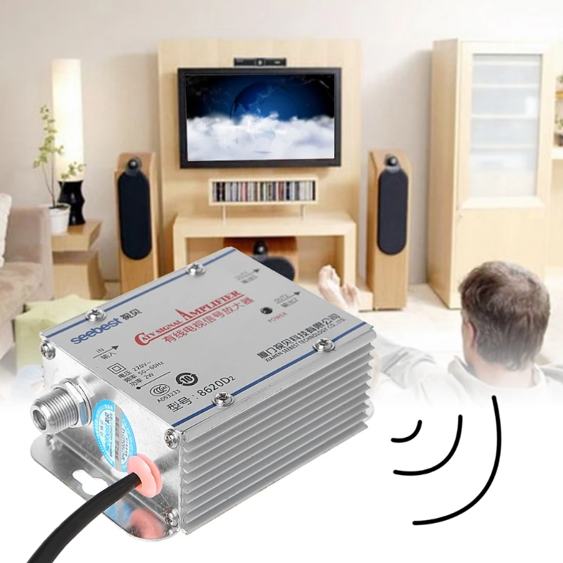 Новый двухсторонний усилитель сигнала телевизионной антенны CA TV VCR 220 в 45 860 МГц
