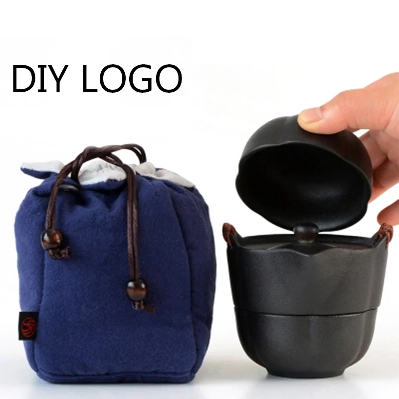 

1 pot 2 cups Travel Bag Ding kiln tea Sets portable travel tea set,quick cup,TeaPot Kettle,Gaiwan tea coffee cups set