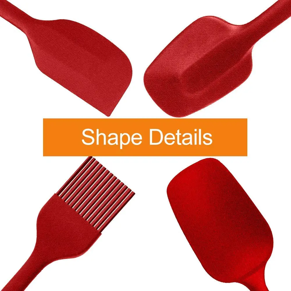 Набор силиконовых лопаточек, 5 шт. антипригарный термостойкий силикагель шпатель набор термостойкая лопатка набор кухонных принадлежностей для