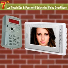 7 inch monitor video door phone intercom doorbell ID Password Unlocking video doorphone intercom doorbell intercom 1 Monitor