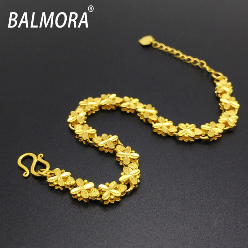 Pure Bracelets Best Online Balmora Free Shipping Pure Gold Color Bracelets High