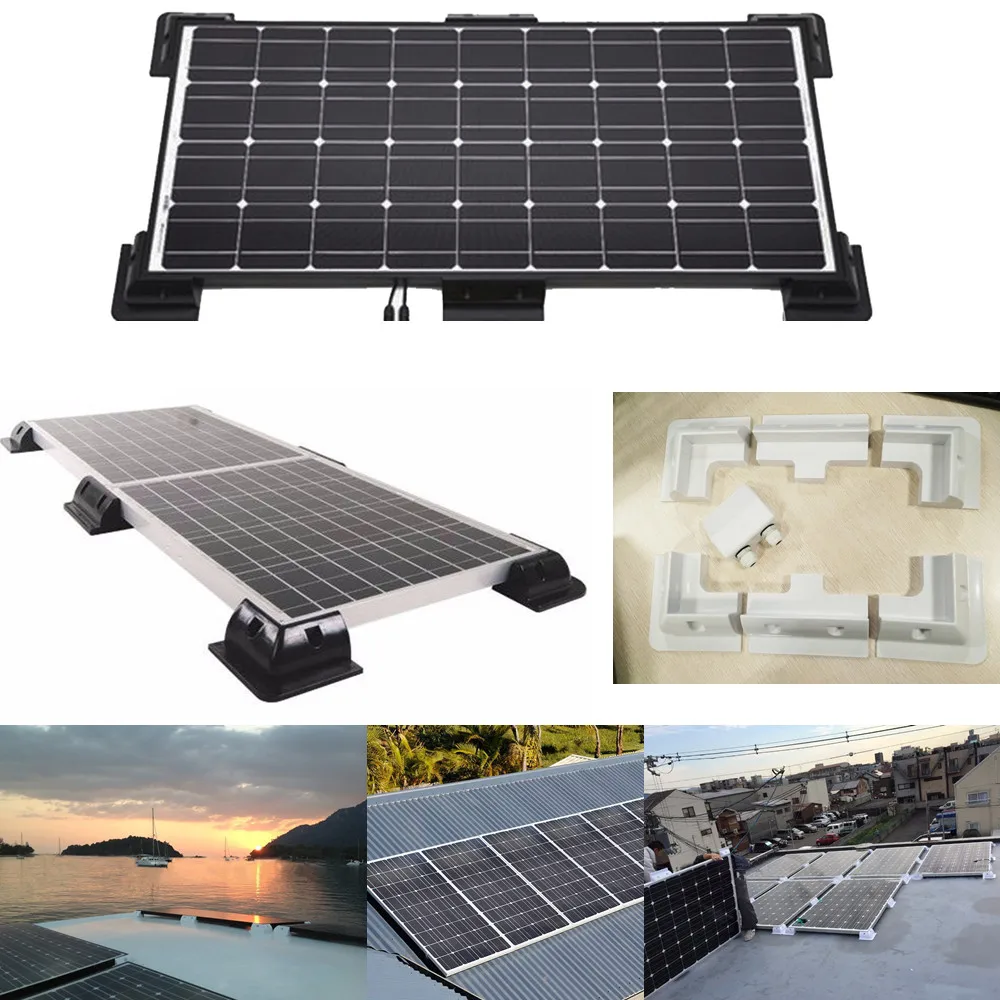 

18V 100w solar panel module Tempered Sonnenkollektor + 10A PWM Controller regulator + ABS fix frame for 12v battery RV car