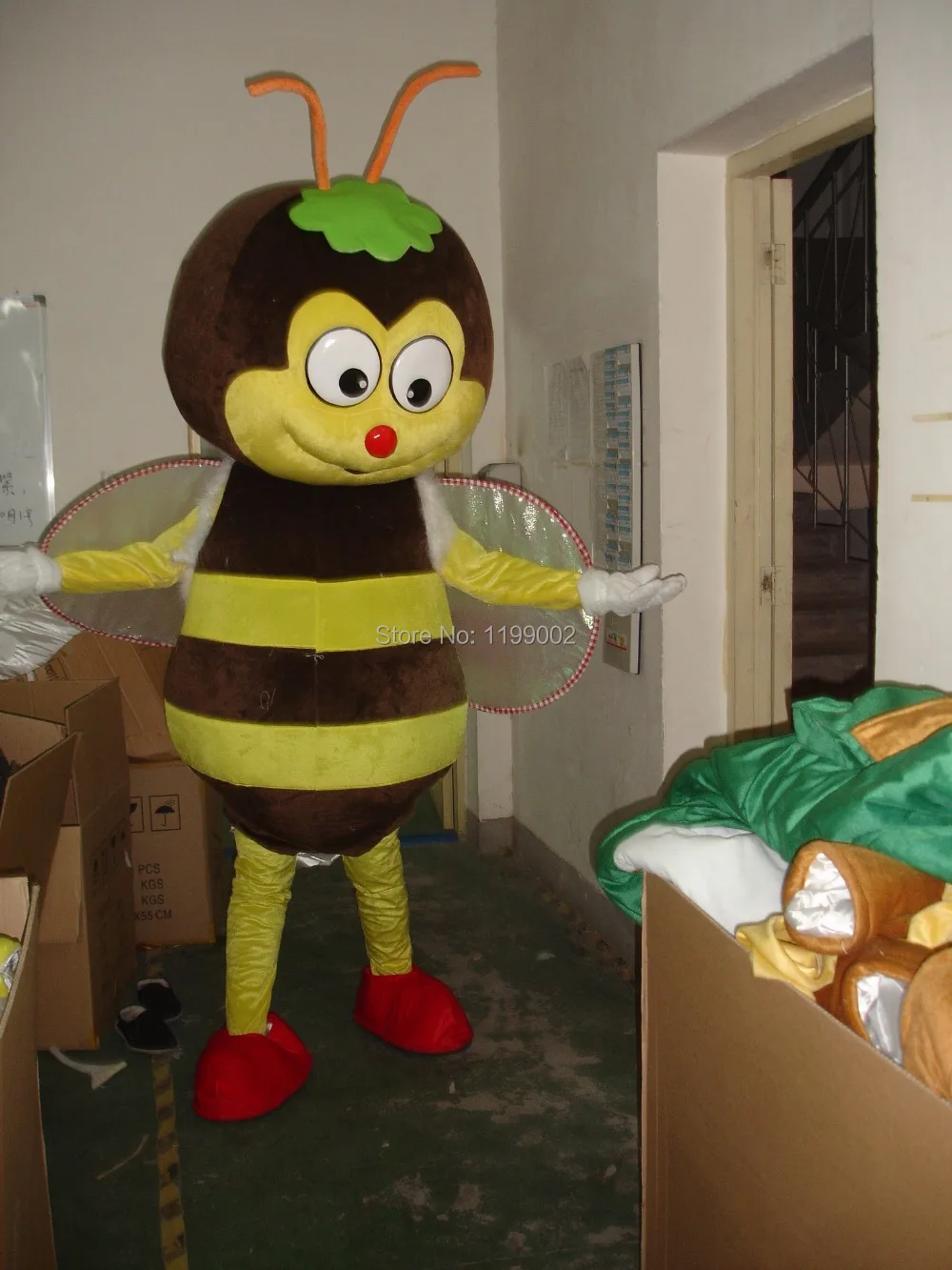 

HOT Adult Size Yellow Bee Mascot Costume Holidays Costumes Fancy Dress Suit Free Shipping