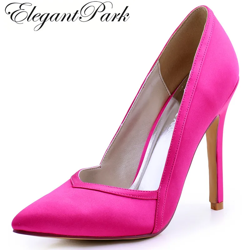 hot pink satin heels