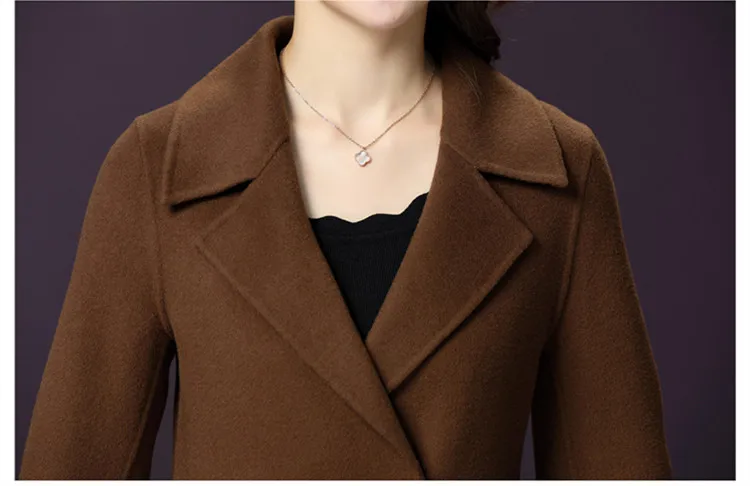 Middle Aged Women Winter Long Wool Coats And Jackets For Female 2018 Elegant Overcoats Wool Outwear Jacket Button Pocket AS071 (23)