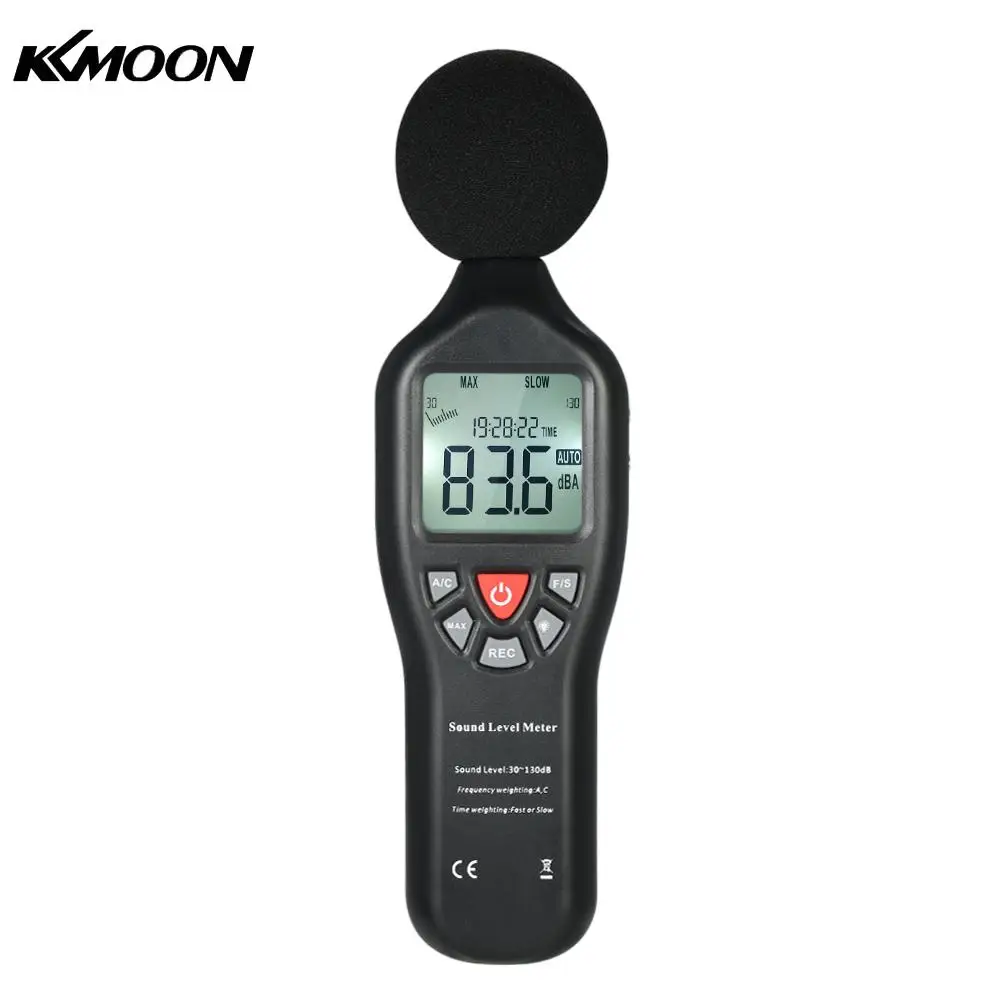 

LCD Digital Sound Level Meter 30-130dBA Noise Measuring Instrument Decibel Monitoring Tester with Data Logging Function