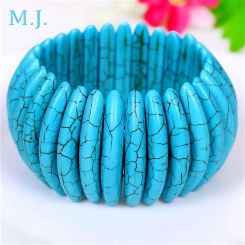 

Vintage Handmade Bracelet Fashion Summer Stone Wrap Bracelets Elastic Bangles Women Jewelry Trinket Female Valentine Party Gift
