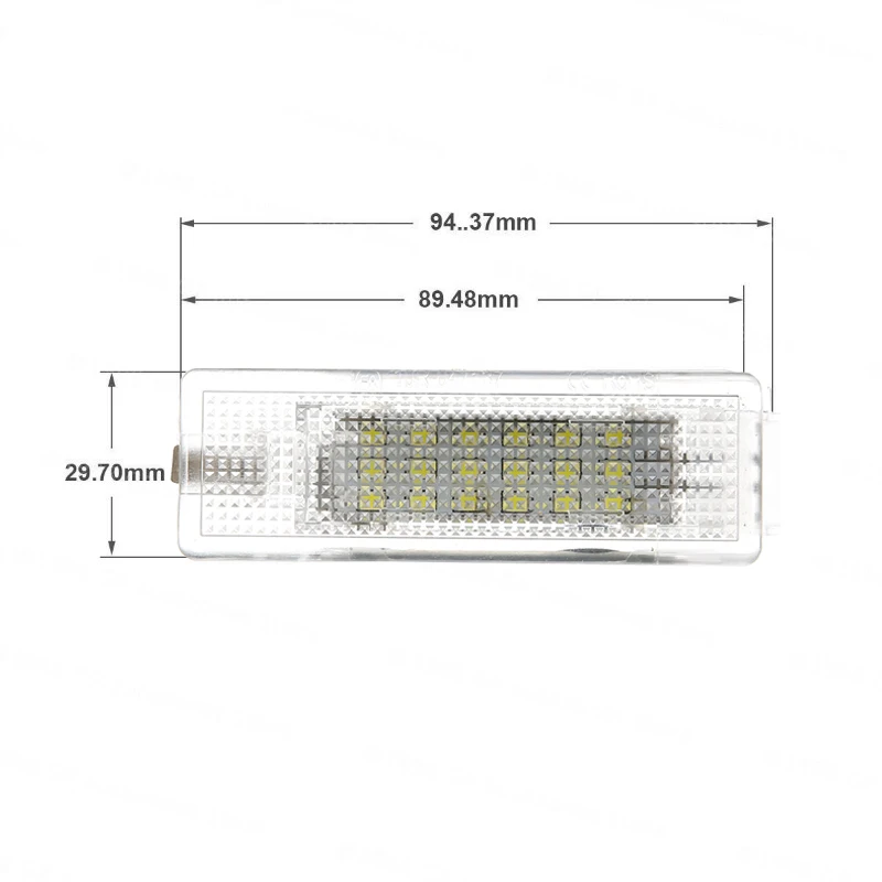 Новинка 1 шт. белая 18 SMD СВЕТОДИОДНЫЙ Чемодан багажник интерьер светильник для VW GOLF 4/5/6/7, MK4 MK5 Mk6 MK7 Характеристическая вязкость полимера/V/VI/VII Jetta Passat Touran