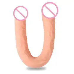 Реалистичный фаллоимитатор с двойными головками гибкий пенис секс-игрушка для взрослых для женщин