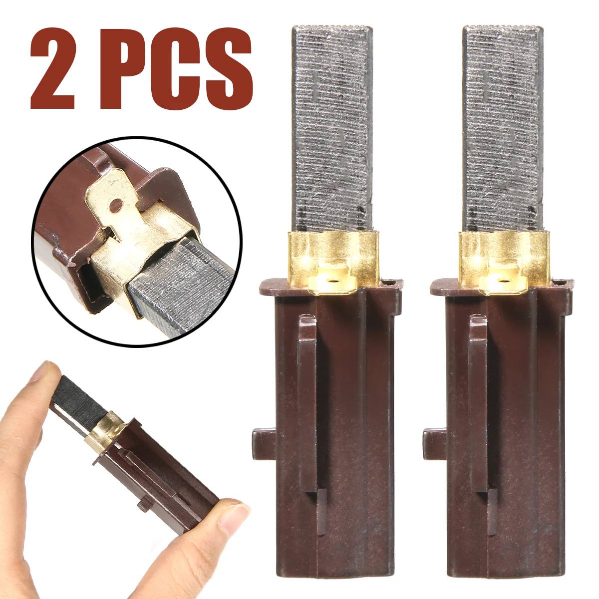 2Pair Electric Vacuum Motor Carbon Brush Replacement Holder for  NRV200 HVR200
