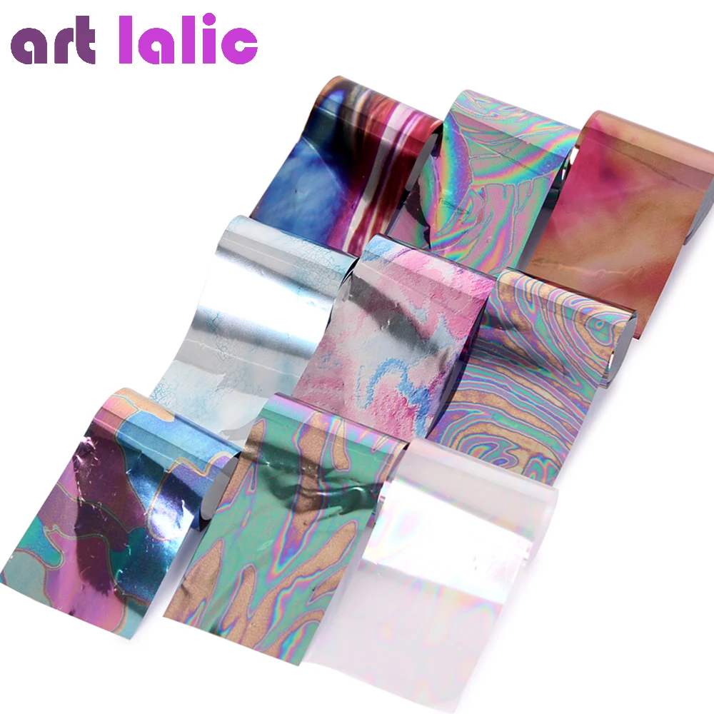 Artlalic 1 набор, 12 цветов, звездное небо, наклейки для ногтей, фольга, разноцветные, 4*16 см, сделай сам, наклейки для маникюра, переводные наклейки для ногтей