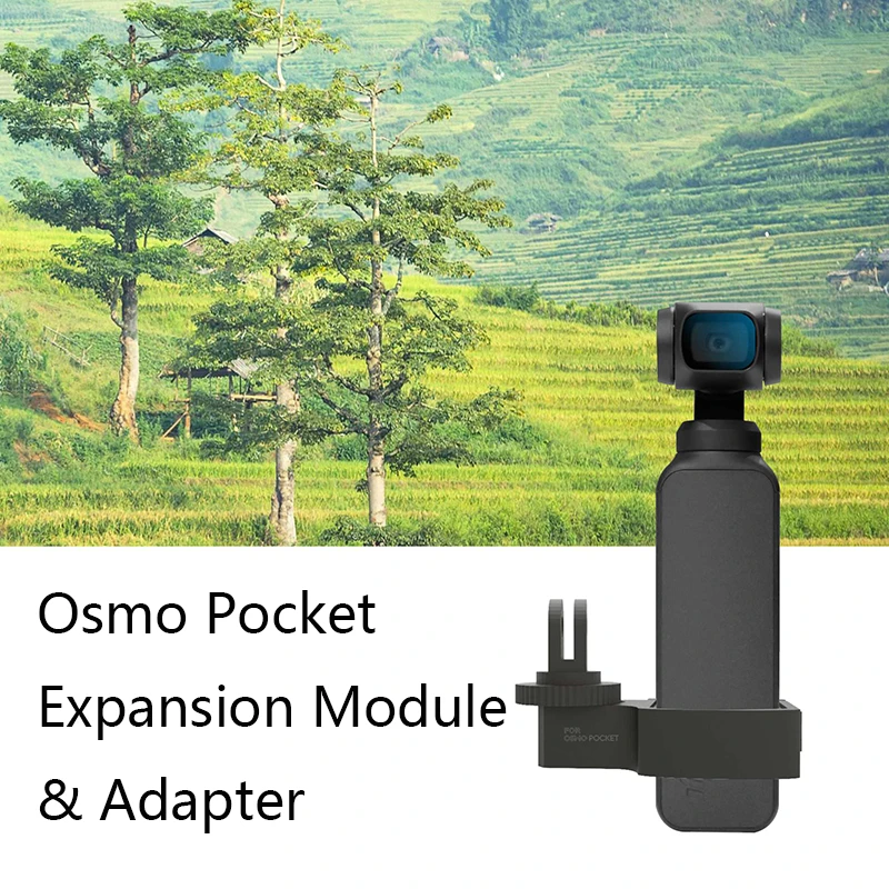 

DJI Osmo Pocket Multifunctional Expansion Module & Aluminum Alloy 1/4 Mount Adapter for Gopro 5 Handheld Gimbal Accessories Part