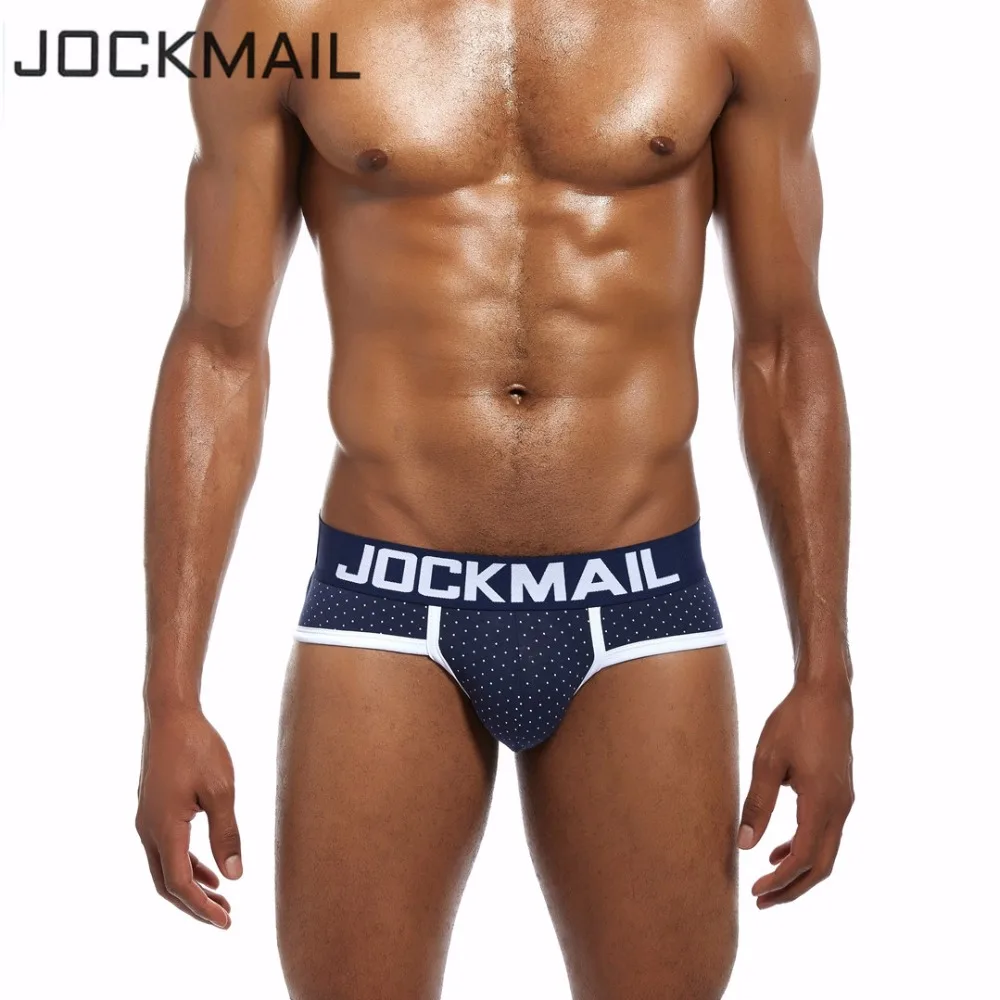 JOCKMAIL Брендовое Мужское нижнее белье сексуальные в горошек игривые мужские трусы