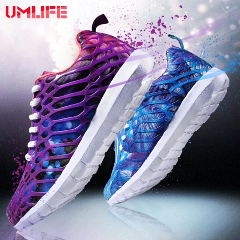 

UMLIFE Running Shoes For Men Women Breathable Mesh Sneakers Colorful Lace Up Athletic Shoes Outdoor Jogging Sneakers Sport Shoe
