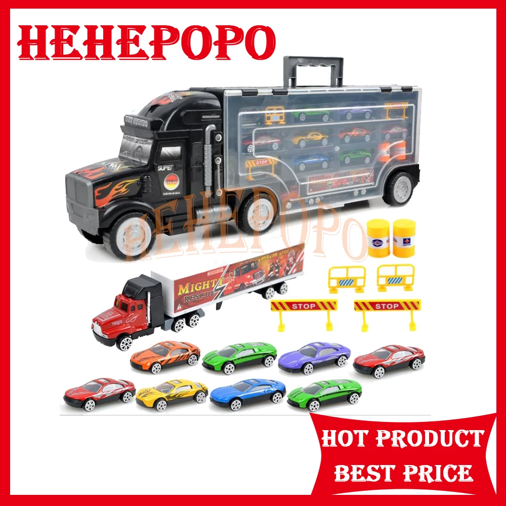 

pull back Transport Car Carrier Truck Toy for Boys Metal Cars Handheld Gift Package