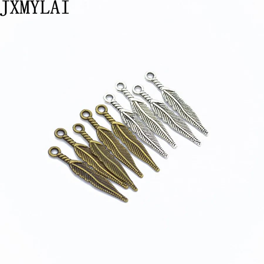 

JXMYLAI DIY Accessories Alloy Feather Pendant For Women Sweater Necklace Pendants Jewelry Making