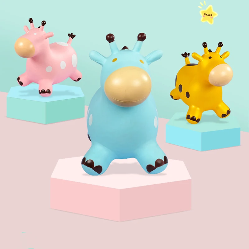 

Children's rubber lovely inflatable horse baby inflatable toy balanced vault horse thickens non-toxic baby mount