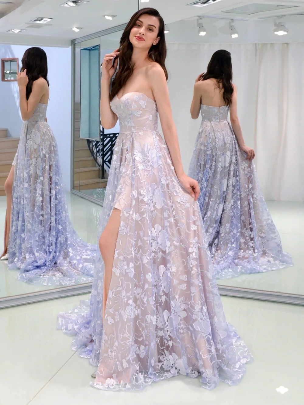 Prom Dresses Long 2019 Women's A-line Sweetheart Sleeveless Leg Slit Sexy Purple Backless Special Occasion Party Gown Gala Dress Prom Dresses Long 2019 Women's A-line Sweetheart Sleeveless Leg Slit Sexy Purple Backless Special Occasion Party Gown Gala Dress