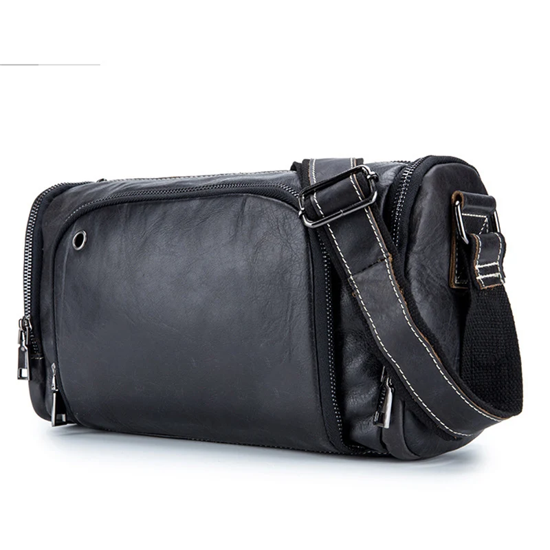 

Vintage Men's Genuine Leather Messenger Bag Large Capacity Crossbody Bags Casual Shoulder Bags Retro Bags Man Briefcases