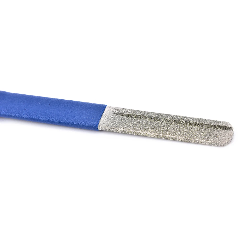 عالية الجودة الأزرق 2 الوجهين الأخدود الماس الصيد هوك شحذ شص مبراة صندوق معالجة الصيد معدات الصيد