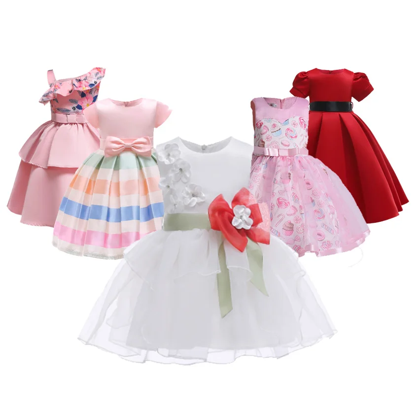 

Baby Girl embroidery Silk Princess Dress for Wedding party Kids Dresses for Toddler Girl Children Fashion Christmas Clothing