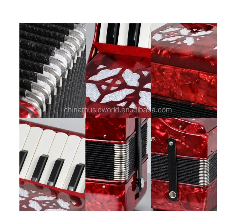 Afanti Excellent sound  AFA-03 22keys/ 8Bass button Red color Children Accordion 
