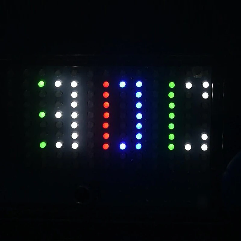 160 шт. Led DIY FFT1625 цифровые часы музыкальный спектр электронный комплект с температурным дисплеем с корпусом 5 цветов - Цвет: Colorful