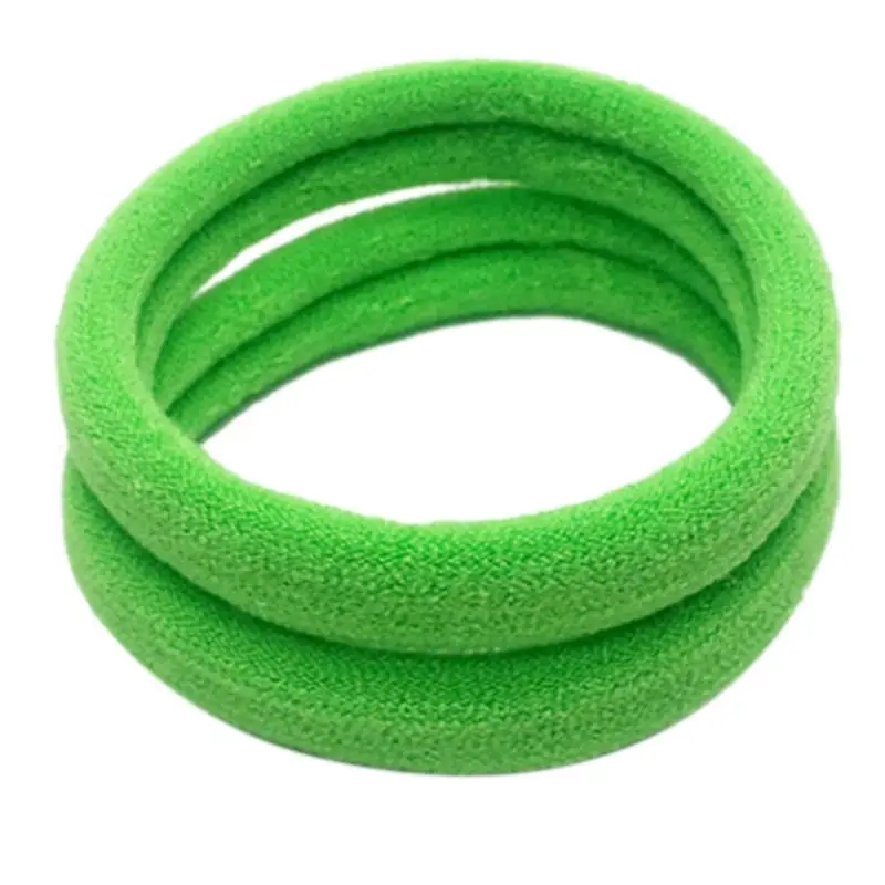 10Pcs Women Girls High Elasticity 4cm Medium Thick Rolled Towel Hair Rope Candy Solid Color Rubber Band Ring Ponytail Holder Scr