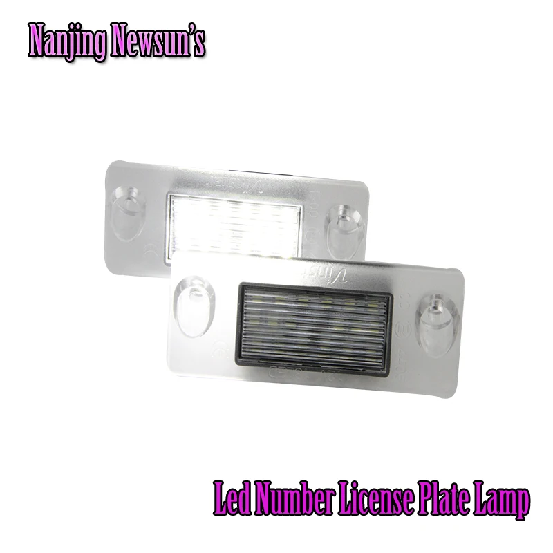 2PCs Lot White Led Number License Plate Lamps Lights For Audi A4 B5 Direct Replacement Light